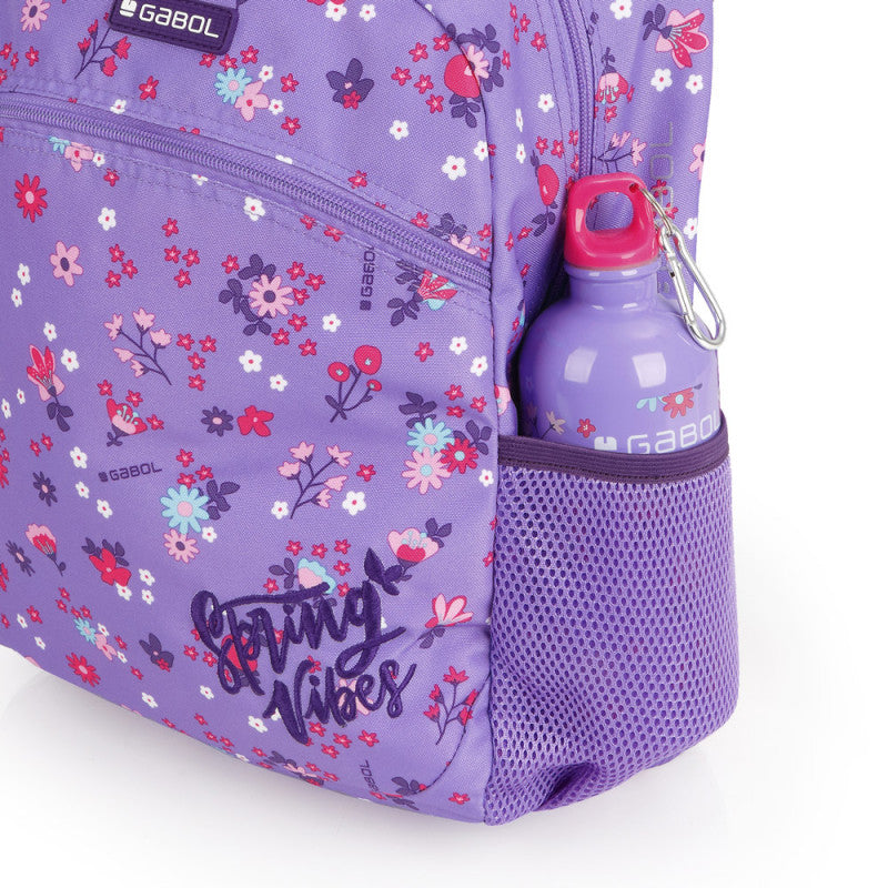 Botella Gabol VIOLET de Acero Inoxidable 600ml con Mosquetón Lila