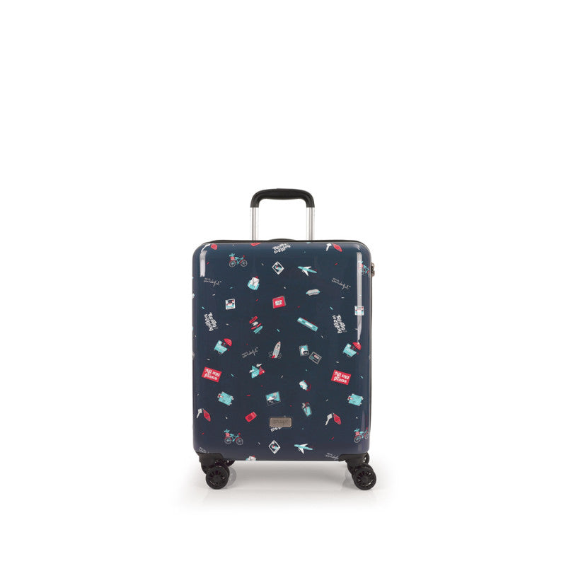 Maleta de Cabina Rígida Gabol Mr. Wonderful Plans, 4 Ruedas Dobles, TSA