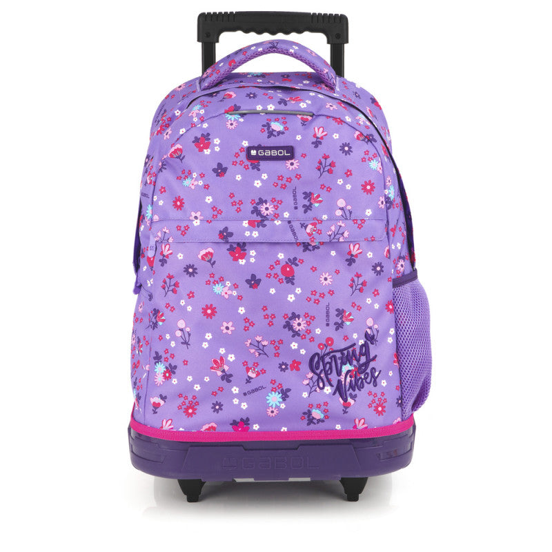 Mochila Escolar Gabol VIOLET con Ruedas Dobles y Espalda Acolchada para Niños