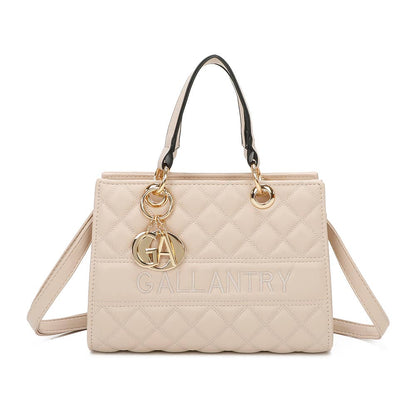 Bolso de mano acolchado Beige