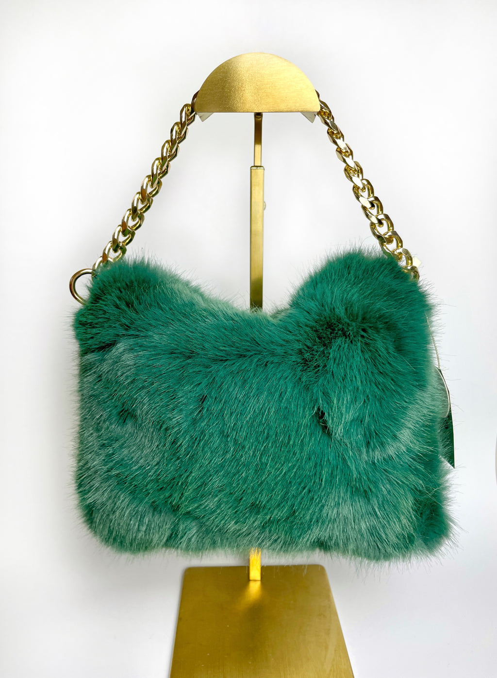 Bolso Bandolera Efecto Pelo con Cadena