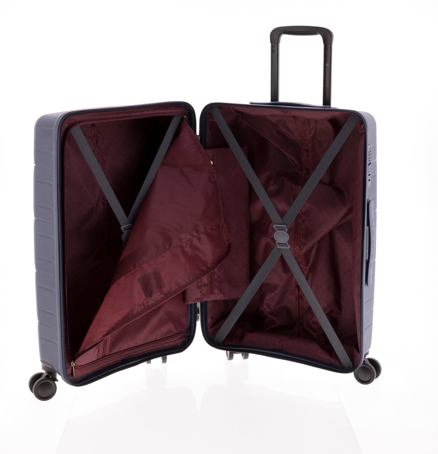 MALETA MEDIANA POLIPROPILENO 4 RUEDAS DOBLES MAGIC GLADIATOR