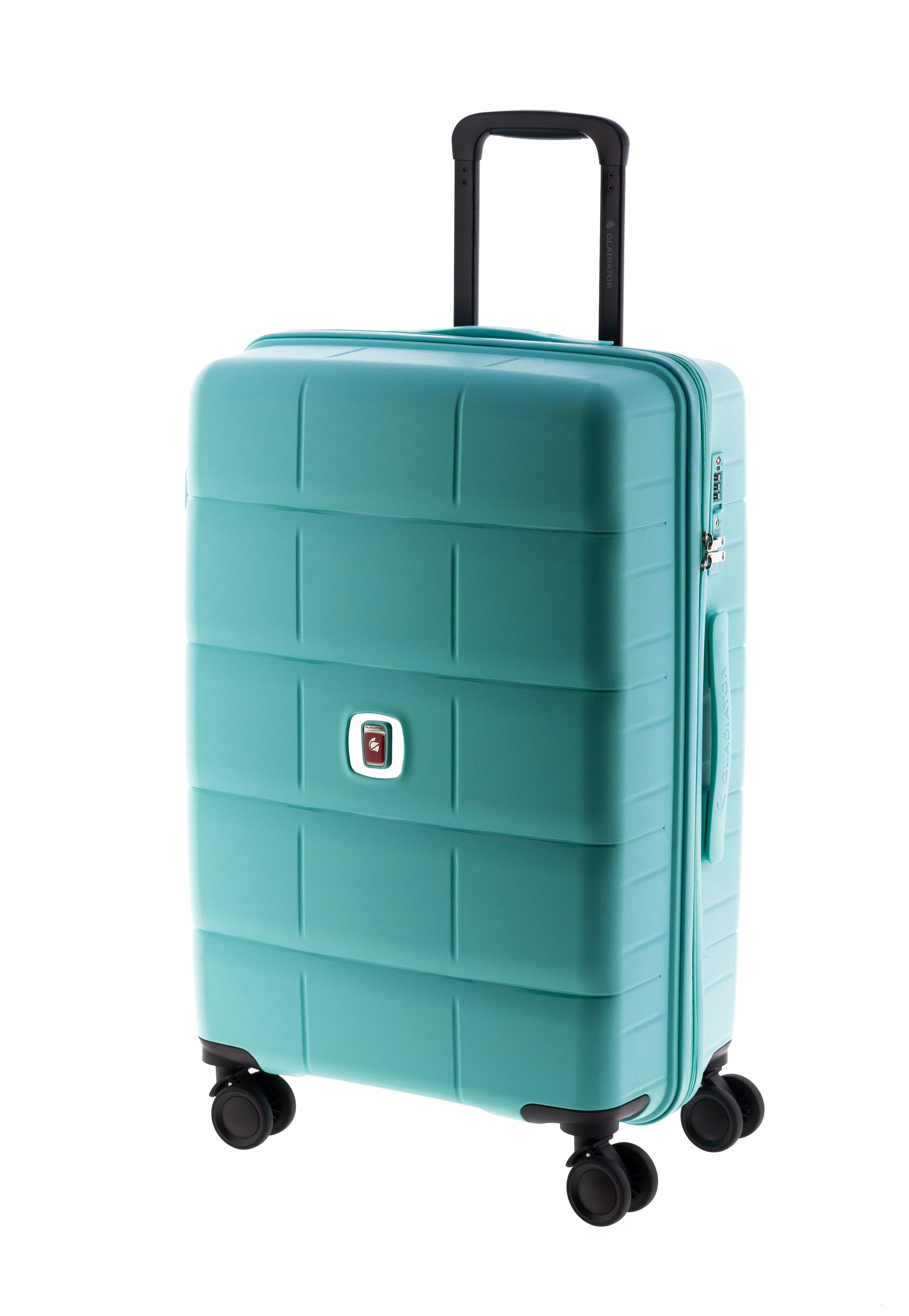 MALETA MEDIANA POLIPROPILENO 4 RUEDAS DOBLES MAGIC GLADIATOR