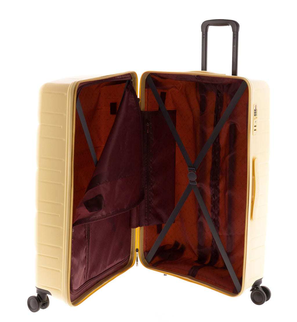 MALETA GRANDE POLIPROPILENO 4 RUEDAS DOBLES Y TSA MAGIC GLADIATOR