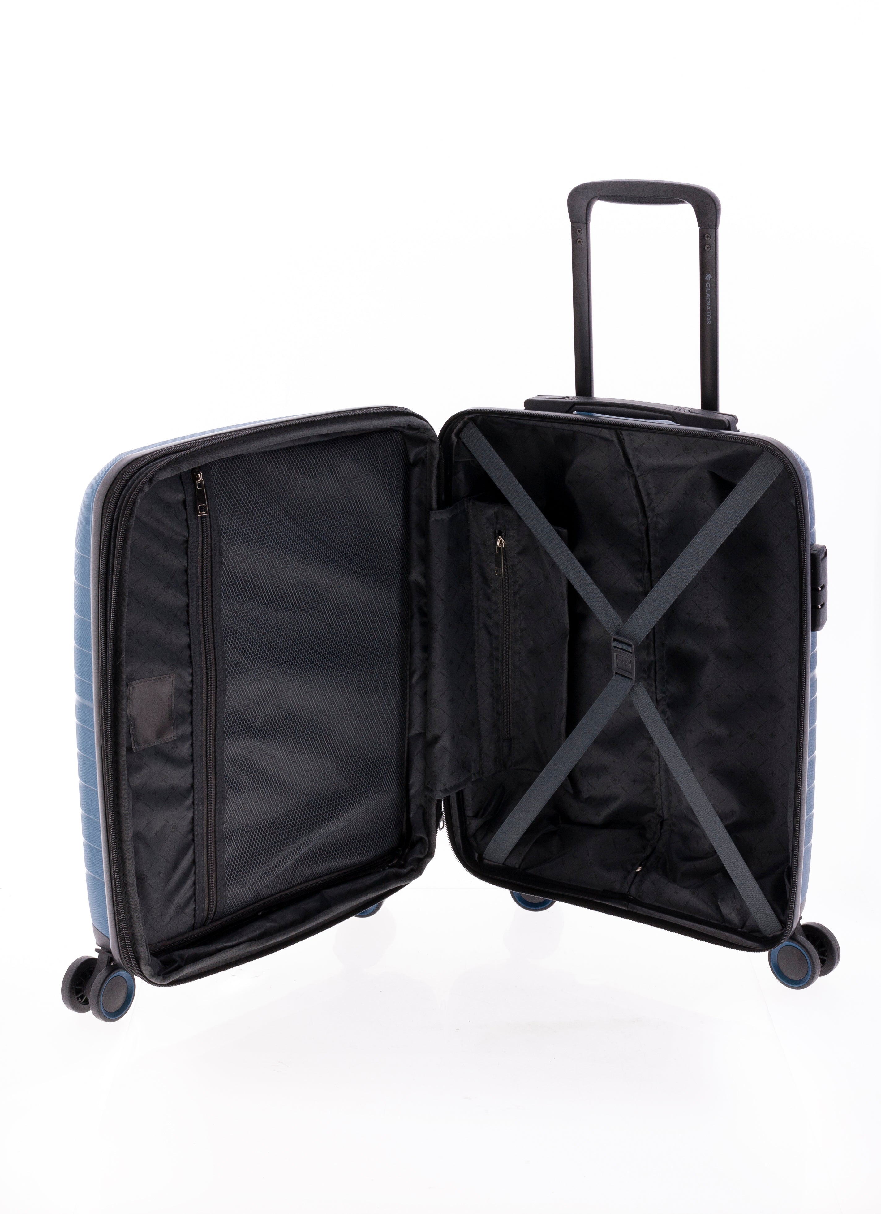 MALETA CABINA POLIPROPILENO 4 RUEDAS DOBLES KICK-OFF GLADIATOR