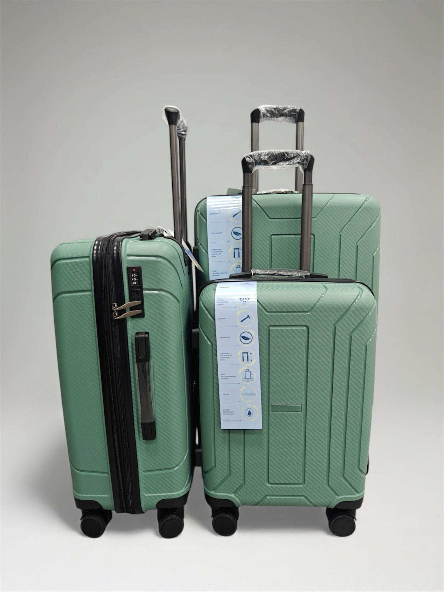 Juego de 3 Maletas Polipropileno Expansibles Neo