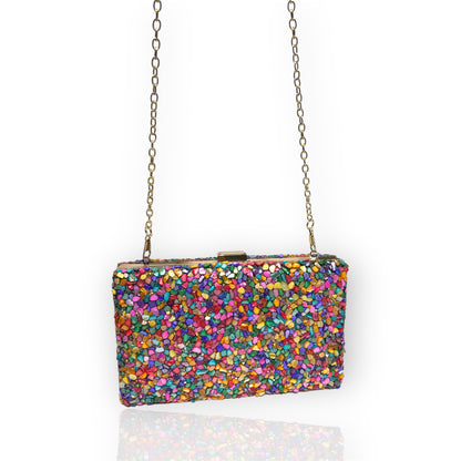 Bolso Clutch de Fiesta con Piedras de colores