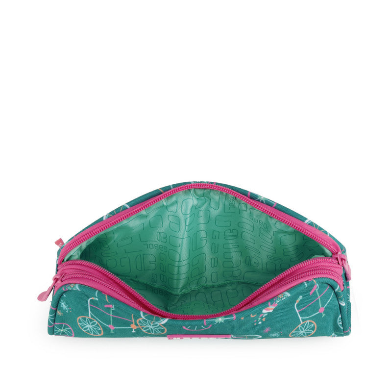 Estuche Doble Fiori Gabol: Organizador Escolar Impermeable, Resistente y Libre de PVC