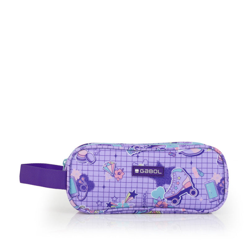 Estuche Triple Gabol FUNNY: Compacto, Duradero con Tres Compartimentos, Asa y sin PVC