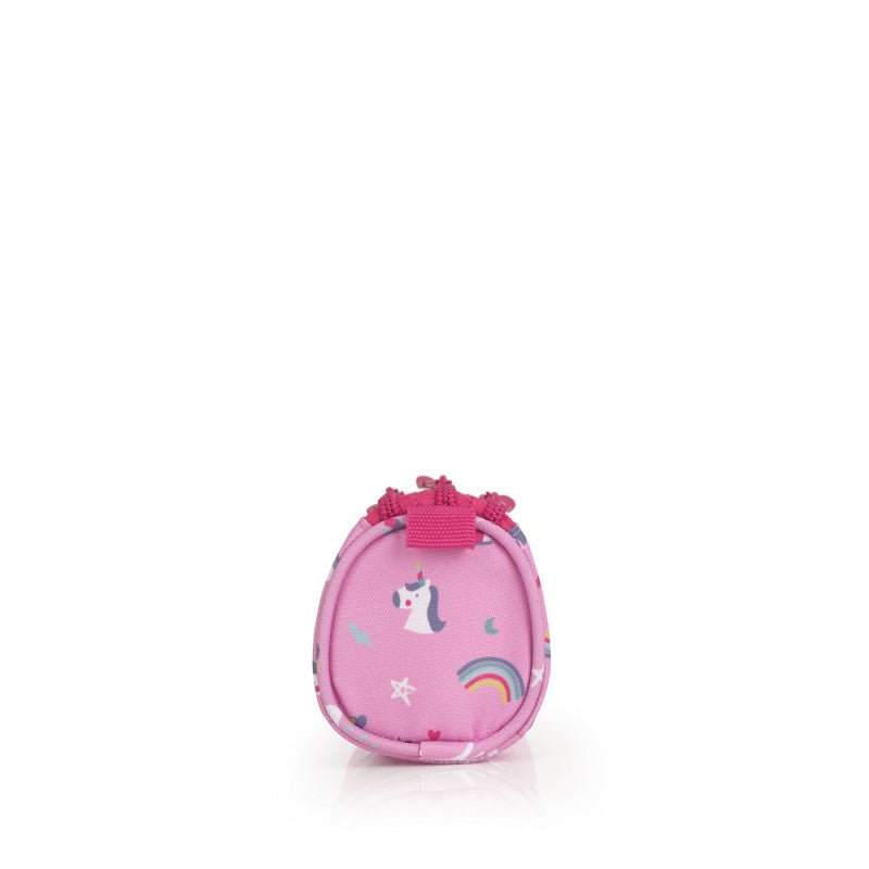 Estuche Triple RAINBOW Gabol: Organizador Escolar Impermeable en Poliéster Rosa Mediano