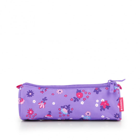 Estuche Triple Violeta Gabol: Organizador Escolar 22x7x7 cm, Impermeable, Libre de PVC