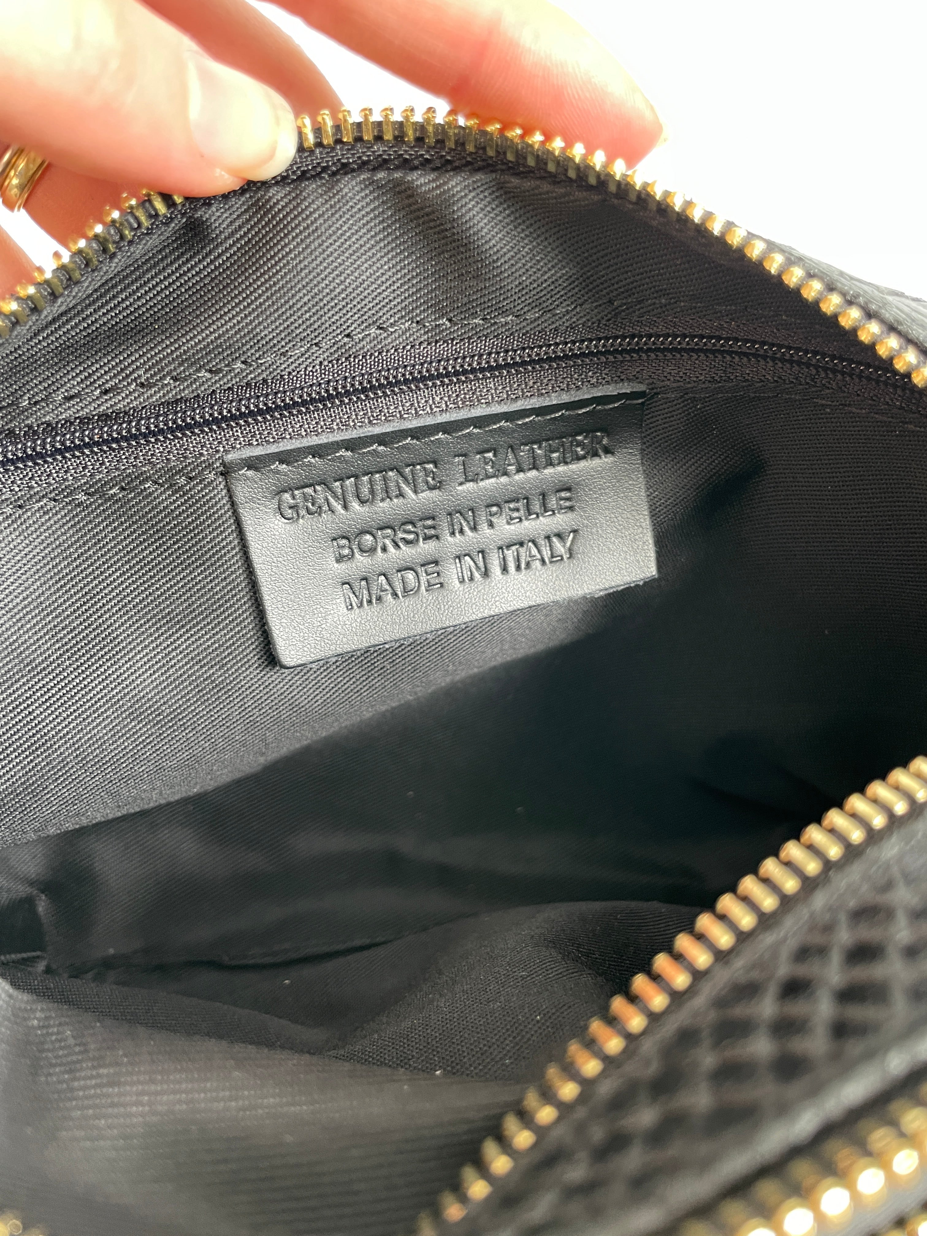 Bolso Bandolera de Piel Mujer Negro