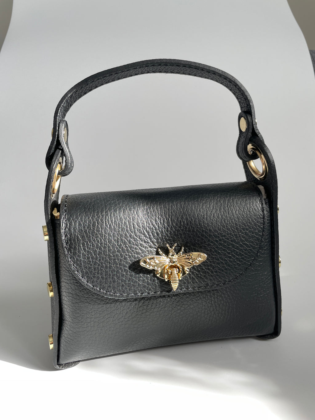 Bolso de piel auténtica con Detalle de Abeja