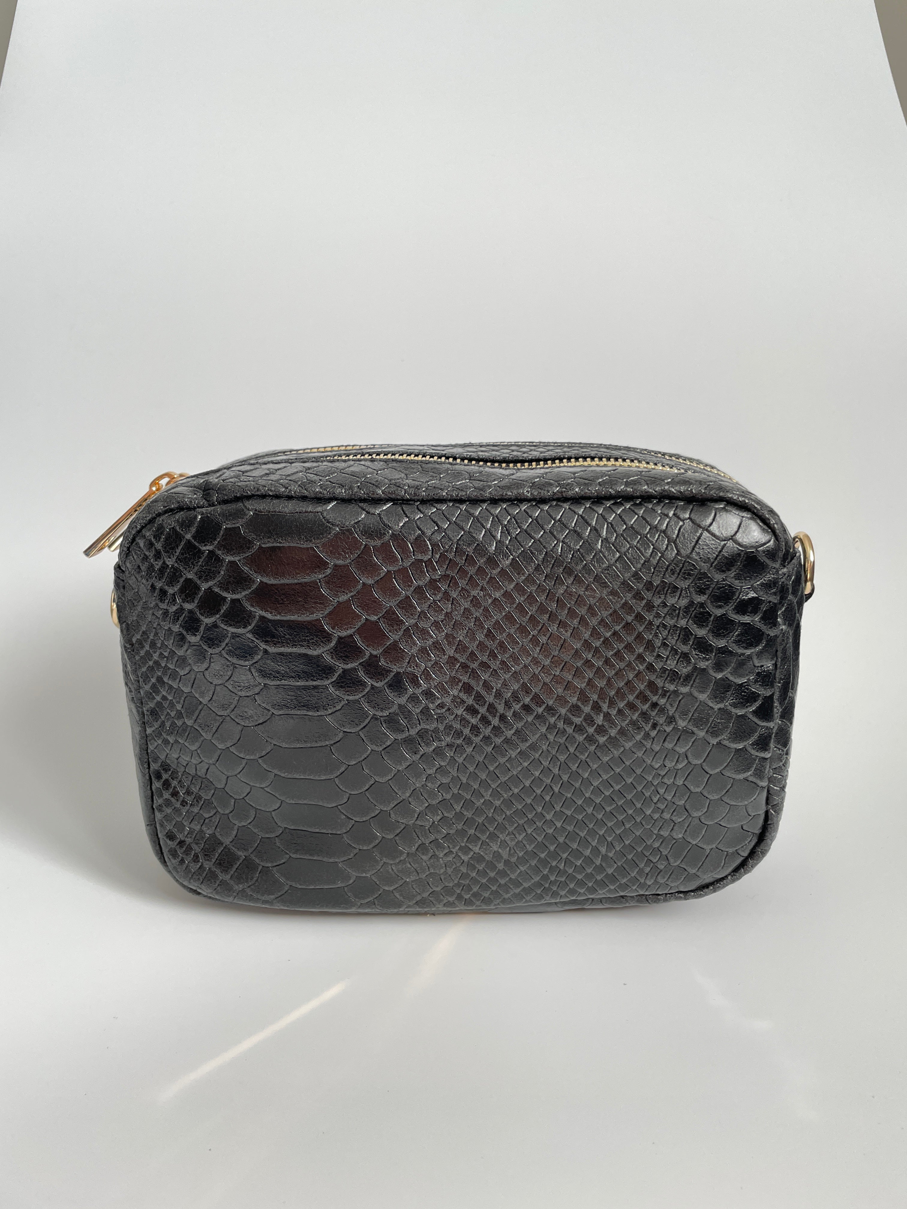 Bolso Bandolera de Piel Mujer Negro