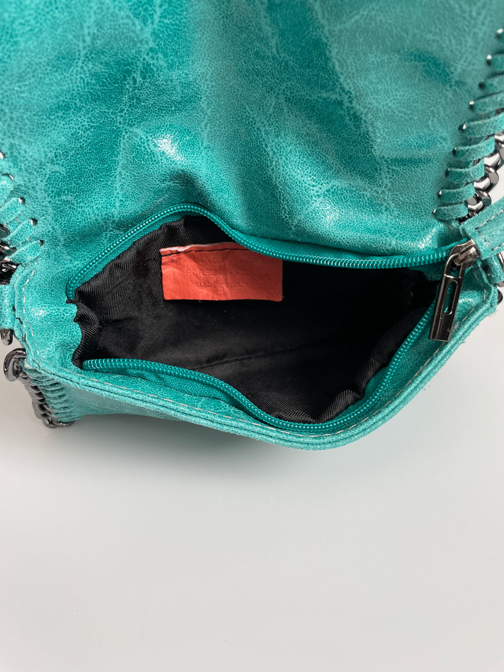 Bolso Bandolera con Cadena Mujer Turquesa