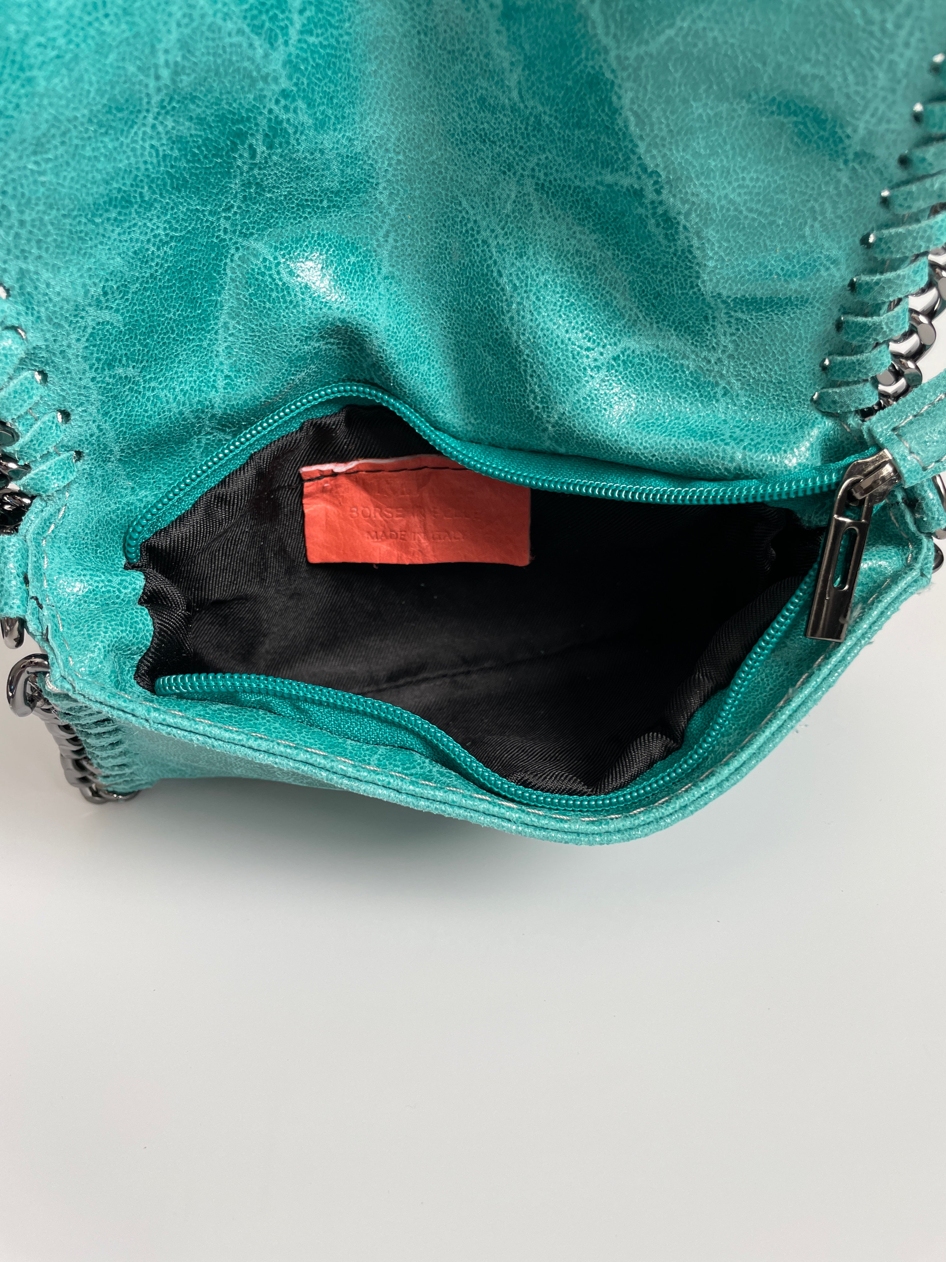 Bolso Bandolera con Cadena Mujer Turquesa