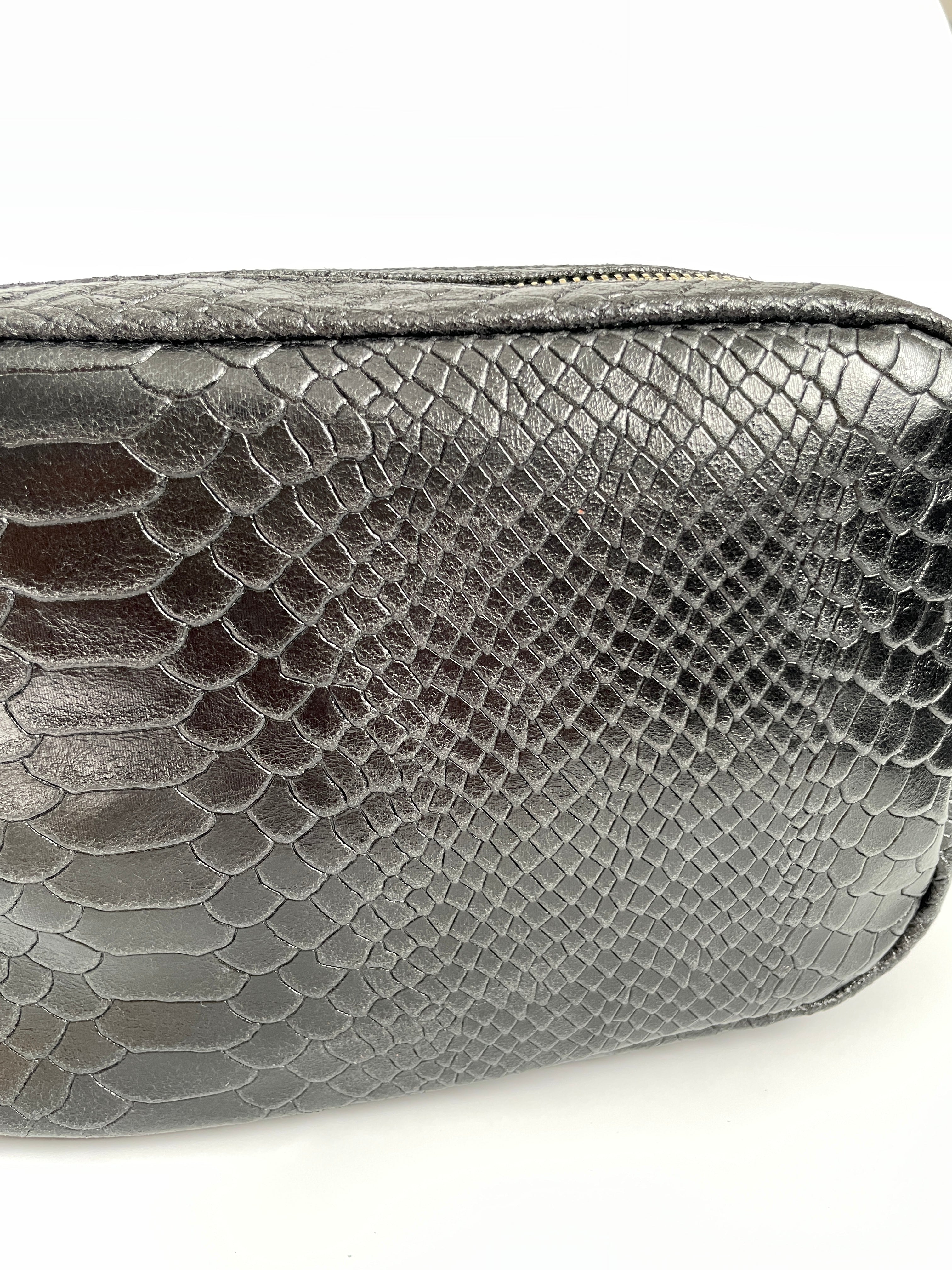 Bolso Bandolera de Piel Mujer Negro