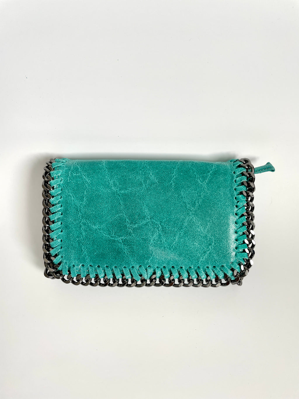 Bolso Bandolera con Cadena Mujer Turquesa