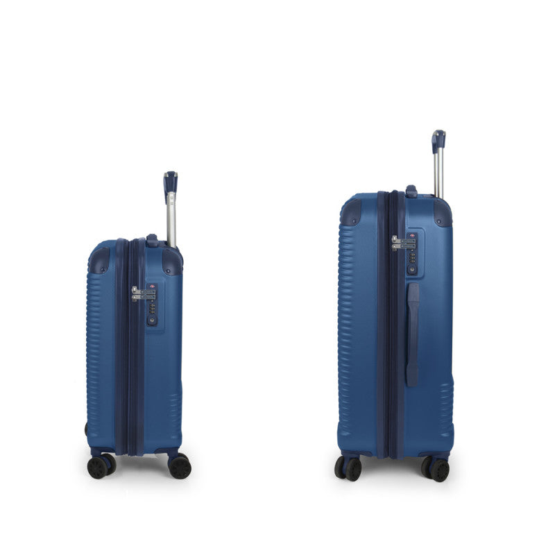 Juego de Maletas Rígidas Expandibles Gabol BALANCE XP, Cabina y Mediana, Azul