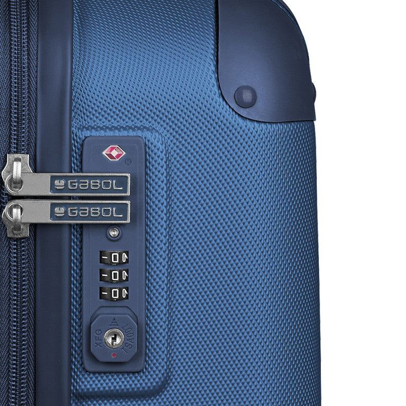 Juego de Maletas Rígidas Expandibles Gabol BALANCE XP, Cabina y Mediana, Azul