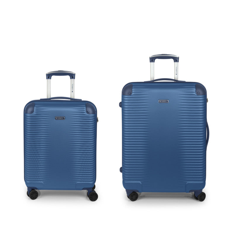 Juego de Maletas Rígidas Expandibles Gabol BALANCE XP, Cabina y Mediana, Azul