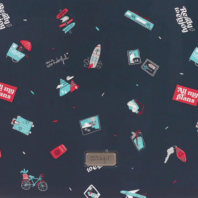 Maleta de Cabina Rígida Gabol Mr. Wonderful Plans, 4 Ruedas Dobles, TSA