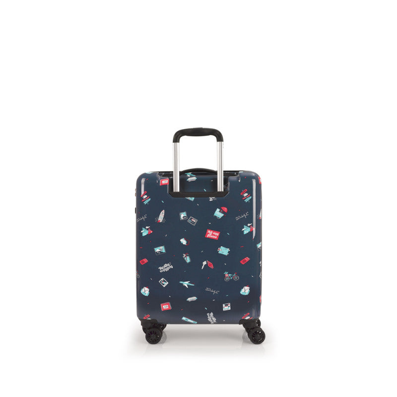 Maleta de Cabina Rígida Gabol Mr. Wonderful Plans, 4 Ruedas Dobles, TSA