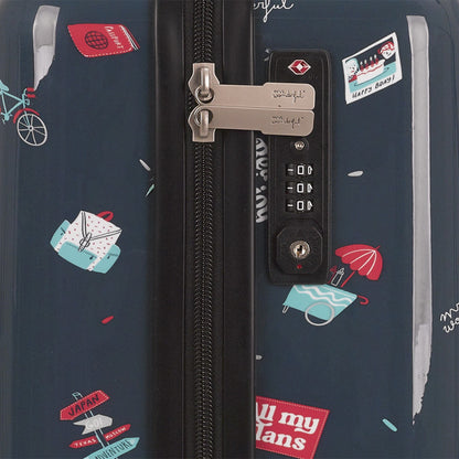 Maleta de Cabina Rígida Gabol Mr. Wonderful Plans, 4 Ruedas Dobles, TSA