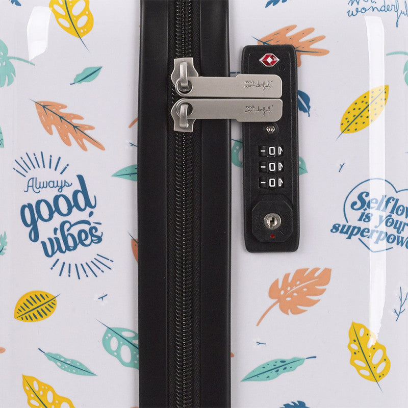 Maleta Cabina Rígida Gabol x Mr. Wonderful Vibes 4 Ruedas Dobles TSA