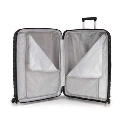 Maleta Grande KIBA Expandible Rígida con Cerradura TSA y 4 Ruedas Dobles