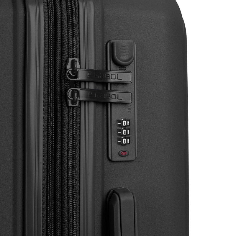 Maleta Grande Rígida Gabol STEADY Expandible, 93L, 4 Ruedas Dobles, Seguridad Integrada