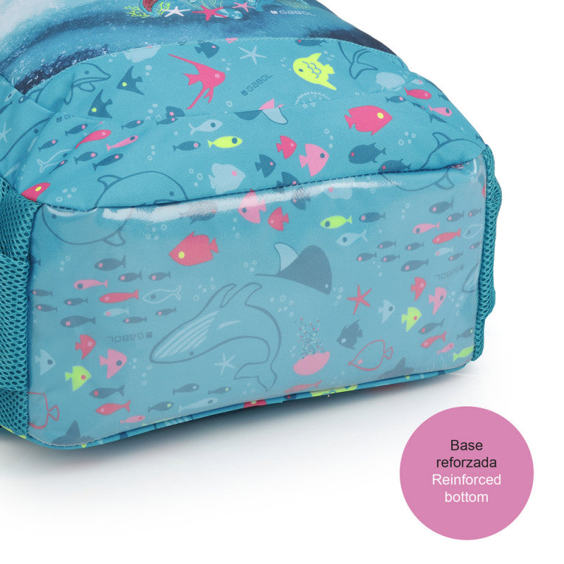 Mochila Escolar Gabol ACQUA Adaptable Carro 15.6 Pulgadas Reforzada Poliéster