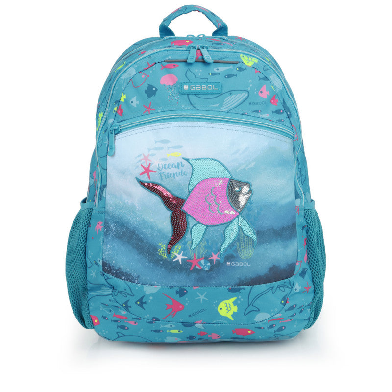 Mochila Escolar Gabol ACQUA Adaptable Carro 15.6 Pulgadas Reforzada Poliéster