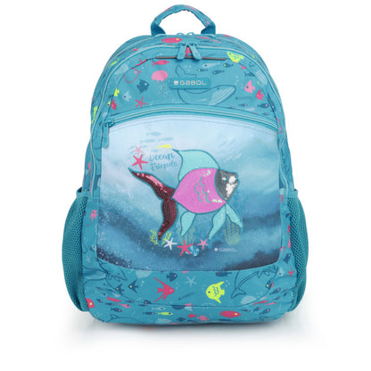 Mochila Escolar Gabol ACQUA Adaptable Carro 15.6 Pulgadas Reforzada Poliéster