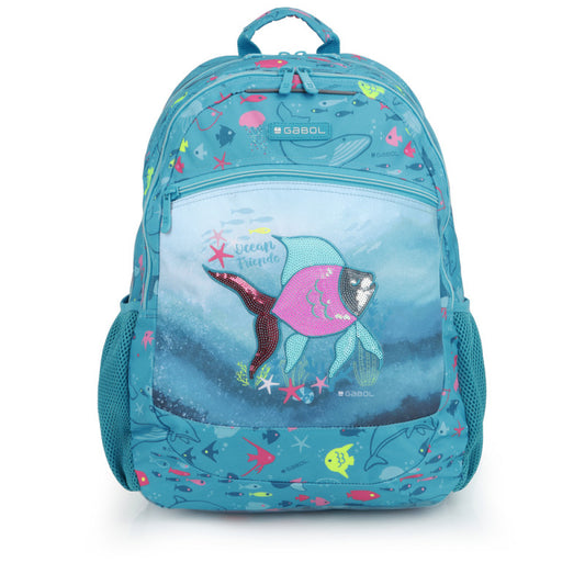 Mochila Escolar Gabol ACQUA Adaptable Carro 15.6 Pulgadas Reforzada Poliéster