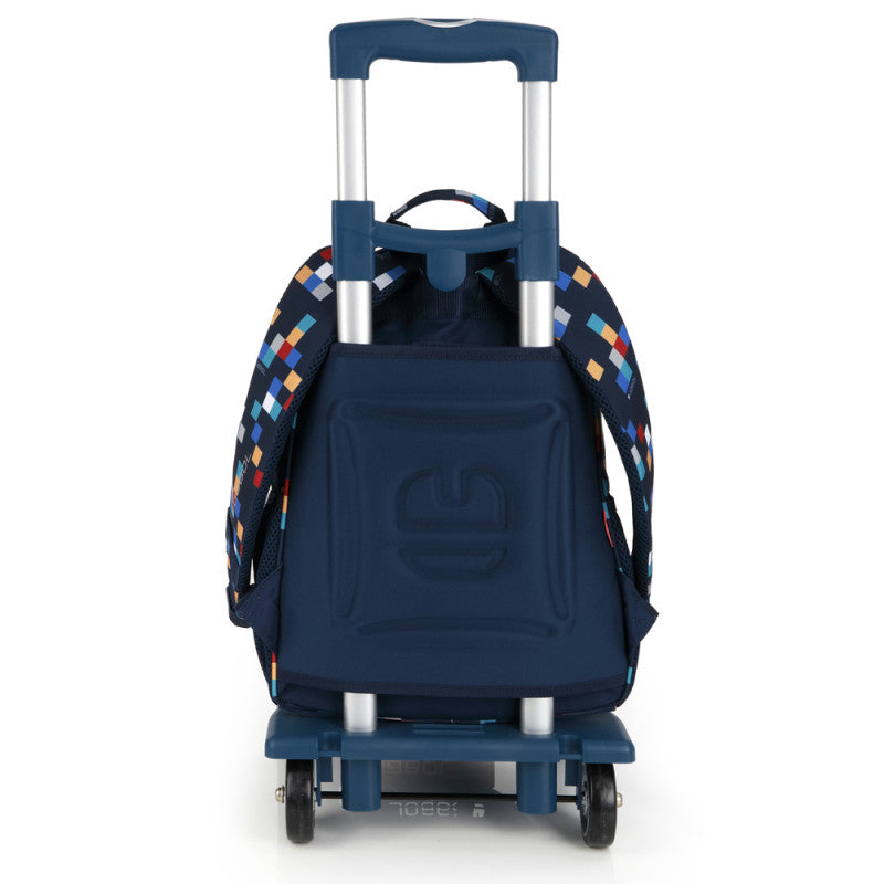 Mochila Escolar Gabol CUBIK Adaptable Carro, Resistente Agua, Ergonómica, Organizador Interno