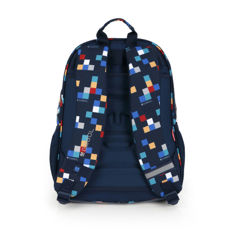 Mochila Escolar Gabol CUBIK Adaptable Carro, Resistente Agua, Ergonómica, Organizador Interno