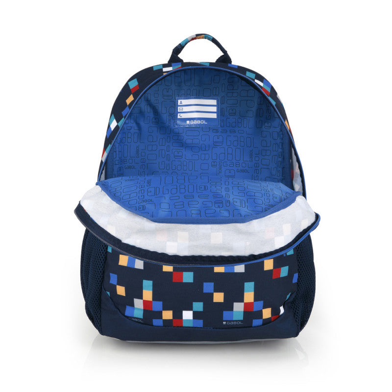 Mochila Escolar Gabol CUBIK Adaptable Carro, Resistente Agua, Ergonómica, Organizador Interno