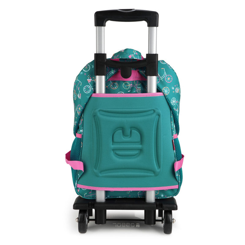 Mochila Escolar Gabol Fiori Adaptable a Carro con Espalda Termoformada y Organizador