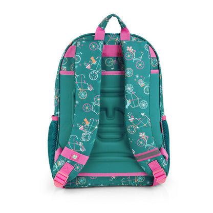 Mochila Escolar Gabol Fiori Adaptable a Carro con Espalda Termoformada y Organizador