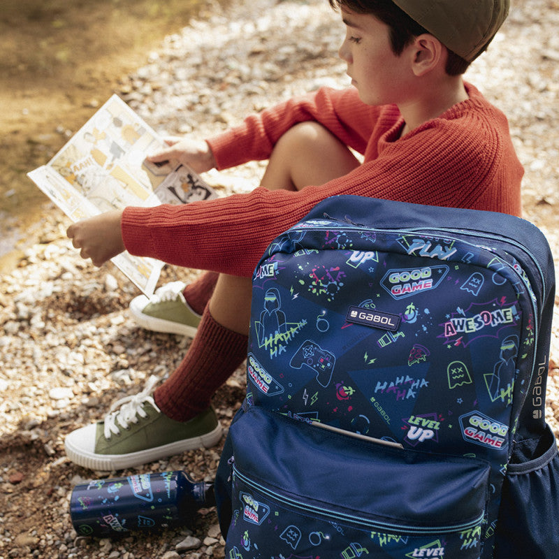 Mochila Escolar Gabol Loot Adaptable a Carro con Diseño Divertido y Resistente