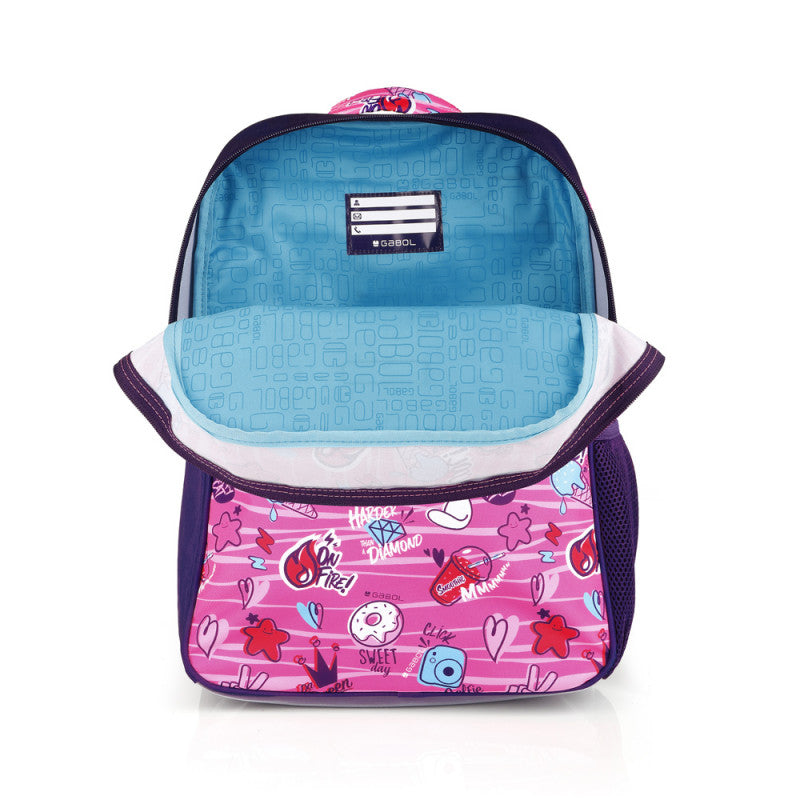 Mochila Escolar Gabol Sticker: Adaptable a Carro, Impermeable, Fucsia, Mediana