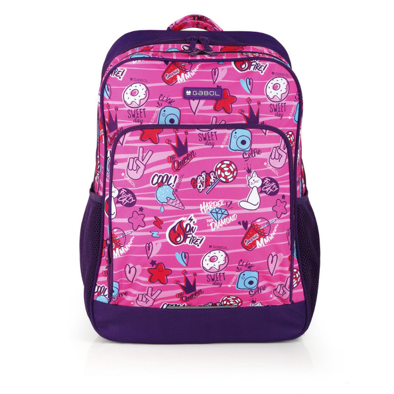 Mochila Escolar Gabol Sticker Adaptable a Carro: Diseño Divertido y Funcional