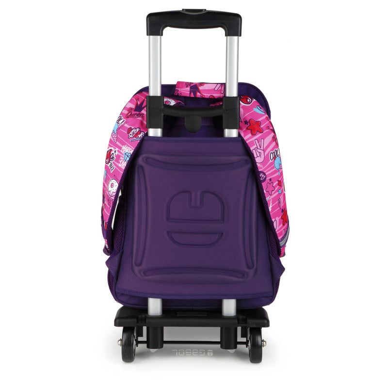 Mochila Escolar Gabol Sticker Adaptable a Carro: Diseño Divertido y Funcional