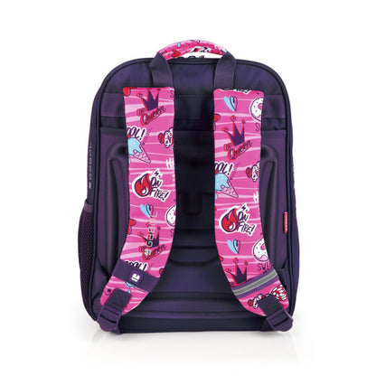 Mochila Escolar Gabol Sticker: Adaptable a Carro, Impermeable, Fucsia, Mediana