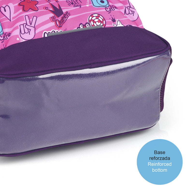 Mochila Escolar Gabol Sticker Adaptable a Carro: Diseño Divertido y Funcional