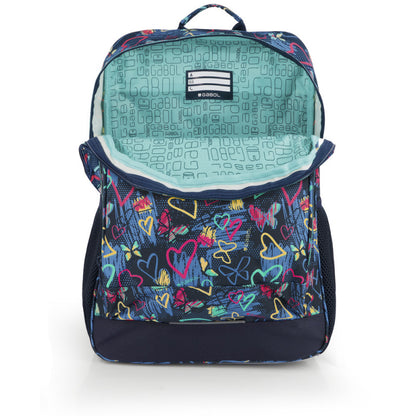 Mochila Escolar Gabol Tizas: Diseño Vibrante, Adaptable a Carro, Gran Capacidad y Reforzada