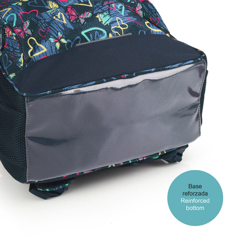 Mochila Escolar Gabol Tizas: Diseño Vibrante, Adaptable a Carro, Gran Capacidad y Reforzada