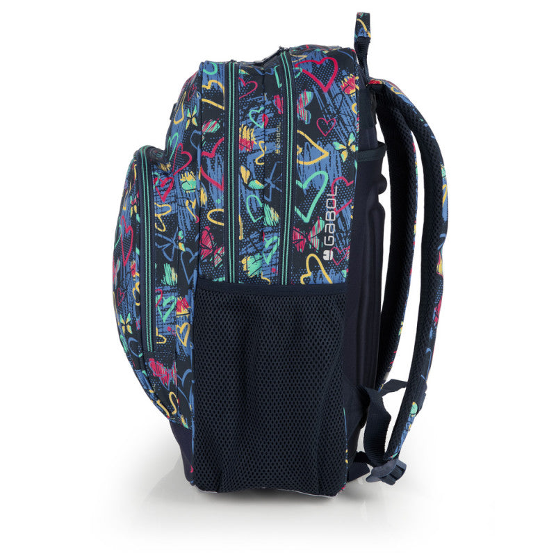 Mochila Escolar Gabol Tizas: Diseño Vibrante, Adaptable a Carro, Gran Capacidad y Reforzada