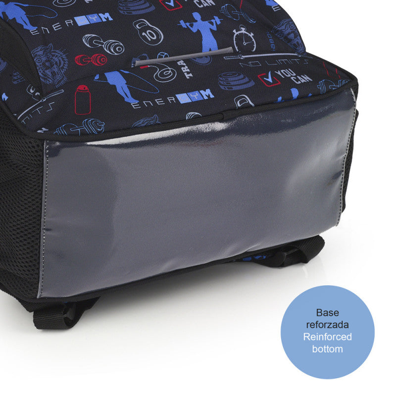 Mochila Escolar Gabol Training Adaptable a Carro Doble Compartimento Reforzada